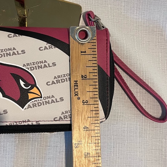NFL Arizona Cardinals Wallet Clutch Black Red Cream NWOT - Picture 4 of 16